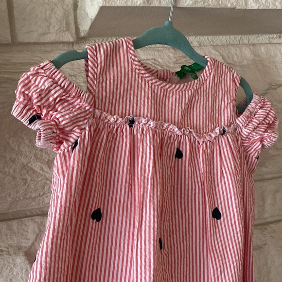 ✨Cute Striped Heart Dress - 18/24 Months - Picture 3 of 9